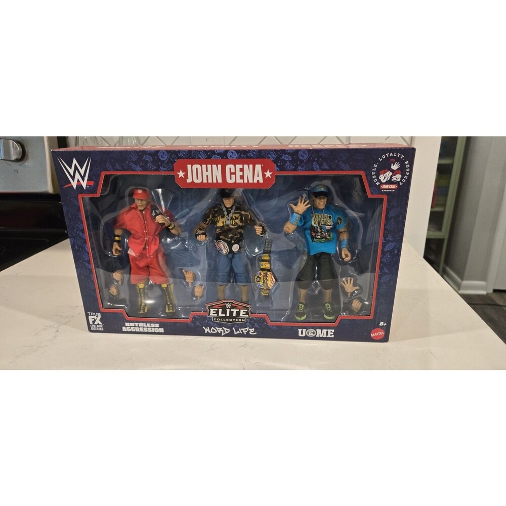 WWE Wrestling Elite Collection John Cena Action Figure 3-Pack